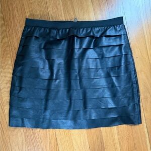 BCBGMaxAzria Black Layered Mini Skirt
